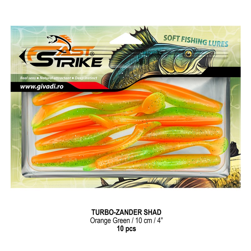 Fast Strike Turbo Zander 10cm Orange Pepper Green - imagine 2