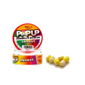 Pop Up Senzor Planet Dumbells Bicolor Ananas Alb-Galben 6mm 15g