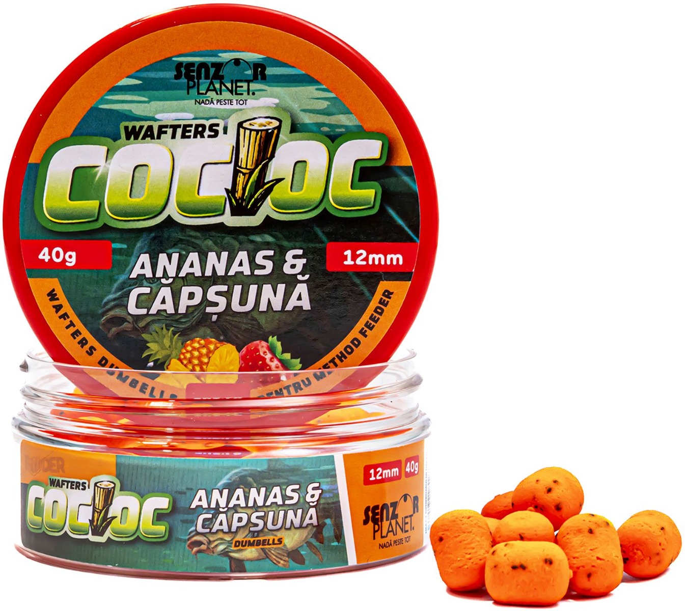 Senzor Planet Cocioc Wafters Dumbells Ananas Capsuna 12mm
